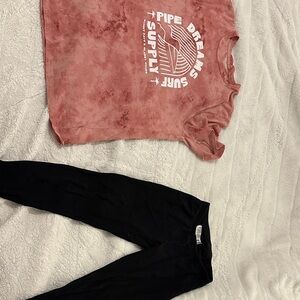 Old Navy Pink and Black Kids Matching Set
